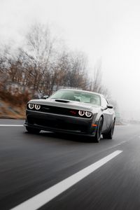 Preview wallpaper dodge challenger, dodge, car, road, speed