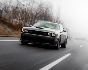 Preview wallpaper dodge challenger, dodge, car, road, speed