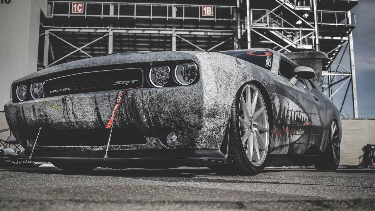 Wallpaper dodge challenger, dodge, challenger, sports car, racing, lights, bumper, wheel