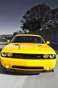 Preview wallpaper dodge challenger, srt8 392, cars, style, yellow, speed