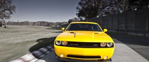 Preview wallpaper dodge challenger, srt8 392, cars, style, yellow, speed