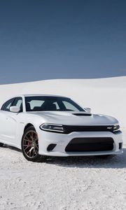 Preview wallpaper dodge, challenger, srt, white, side view