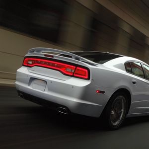 Preview wallpaper dodge, charger, auto, silver, movement