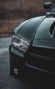 Preview wallpaper dodge charger, car, black, headlight