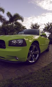 Preview wallpaper dodge charger daytona, dodge, green, sports car