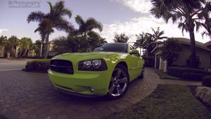 Preview wallpaper dodge charger daytona, dodge, green, sports car