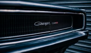 Preview wallpaper dodge charger, front bumper, logo