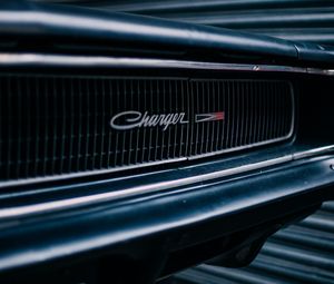 Preview wallpaper dodge charger, front bumper, logo