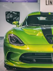 Preview wallpaper dodge viper, dodge, sports car, front view, motor show
