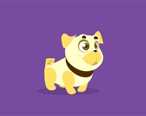 Preview wallpaper dog, art, cute, smile