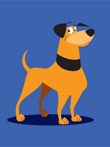 Preview wallpaper dog, art, cute, illustration