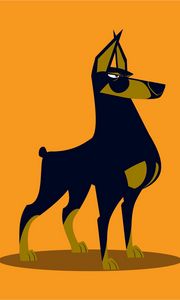 Preview wallpaper dog, art, dobermann