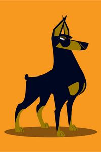 Preview wallpaper dog, art, dobermann