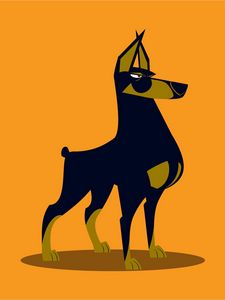 Preview wallpaper dog, art, dobermann