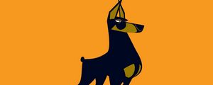 Preview wallpaper dog, art, dobermann