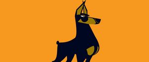 Preview wallpaper dog, art, dobermann
