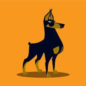 Preview wallpaper dog, art, dobermann