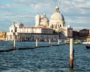 Preview wallpaper dogana, dome, venice, sea, architecture