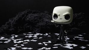 Preview wallpaper doll, halloween, bw