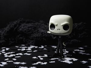 Preview wallpaper doll, halloween, bw