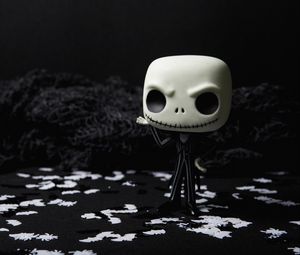 Preview wallpaper doll, halloween, bw