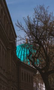 Preview wallpaper dome, roof, architecture, building, bright, tree