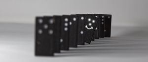 Preview wallpaper dominoes, points, smiley, positive, black and white