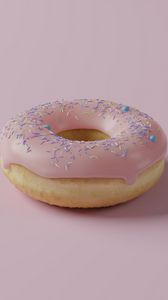 Preview wallpaper donut, icing, sprinkling, pink