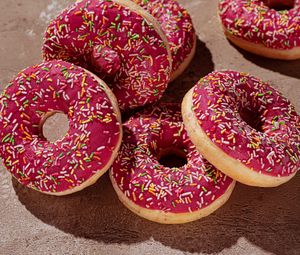 Preview wallpaper donuts, dessert, food, pink