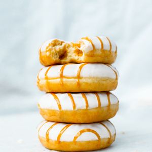 Preview wallpaper donuts, dessert, pastries, brown, white