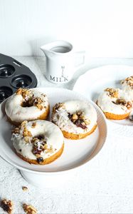 Preview wallpaper donuts, glaze, nuts, sprinkles, dessert