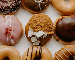 Preview wallpaper donuts, glaze, pastries, dessert
