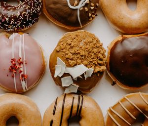 Preview wallpaper donuts, glaze, pastries, dessert