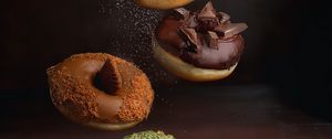 Preview wallpaper donuts, glaze, sprinkles, chocolate, dessert