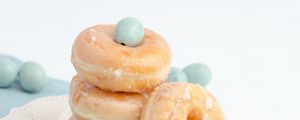 Preview wallpaper donuts, pastries, dessert, blue, light