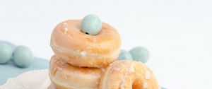 Preview wallpaper donuts, pastries, dessert, blue, light