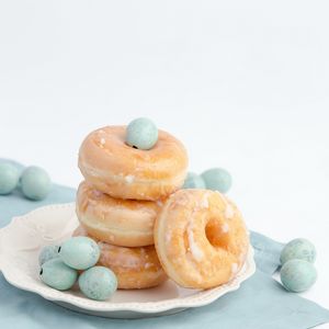 Preview wallpaper donuts, pastries, dessert, blue, light