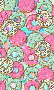 Preview wallpaper donuts, patterns, sweet, colorful, texture