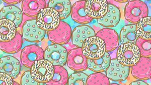 Preview wallpaper donuts, patterns, sweet, colorful, texture