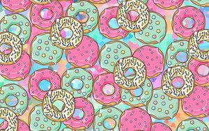 Preview wallpaper donuts, patterns, sweet, colorful, texture