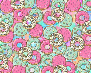 Preview wallpaper donuts, patterns, sweet, colorful, texture