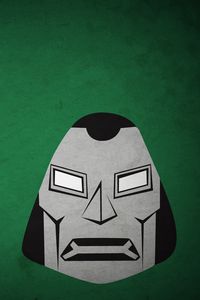 Preview wallpaper doom, doctor doom, villain, minimalism, green