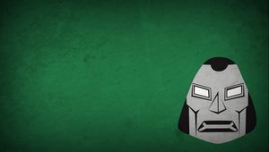 Preview wallpaper doom, doctor doom, villain, minimalism, green