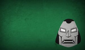 Preview wallpaper doom, doctor doom, villain, minimalism, green