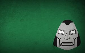 Preview wallpaper doom, doctor doom, villain, minimalism, green