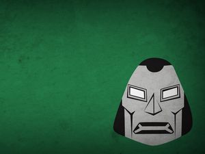 Preview wallpaper doom, doctor doom, villain, minimalism, green