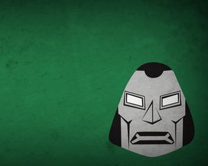 Preview wallpaper doom, doctor doom, villain, minimalism, green