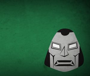 Preview wallpaper doom, doctor doom, villain, minimalism, green