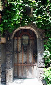 Preview wallpaper door, arch, light, shadow, stone