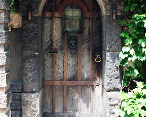 Preview wallpaper door, arch, light, shadow, stone